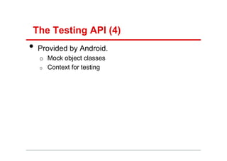 Unit testing in android | PDF