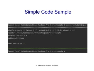 © 2008 Haim Michael 20150805
Simple Code Sample
 