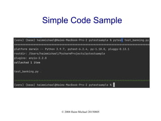 © 2008 Haim Michael 20150805
Simple Code Sample
 
