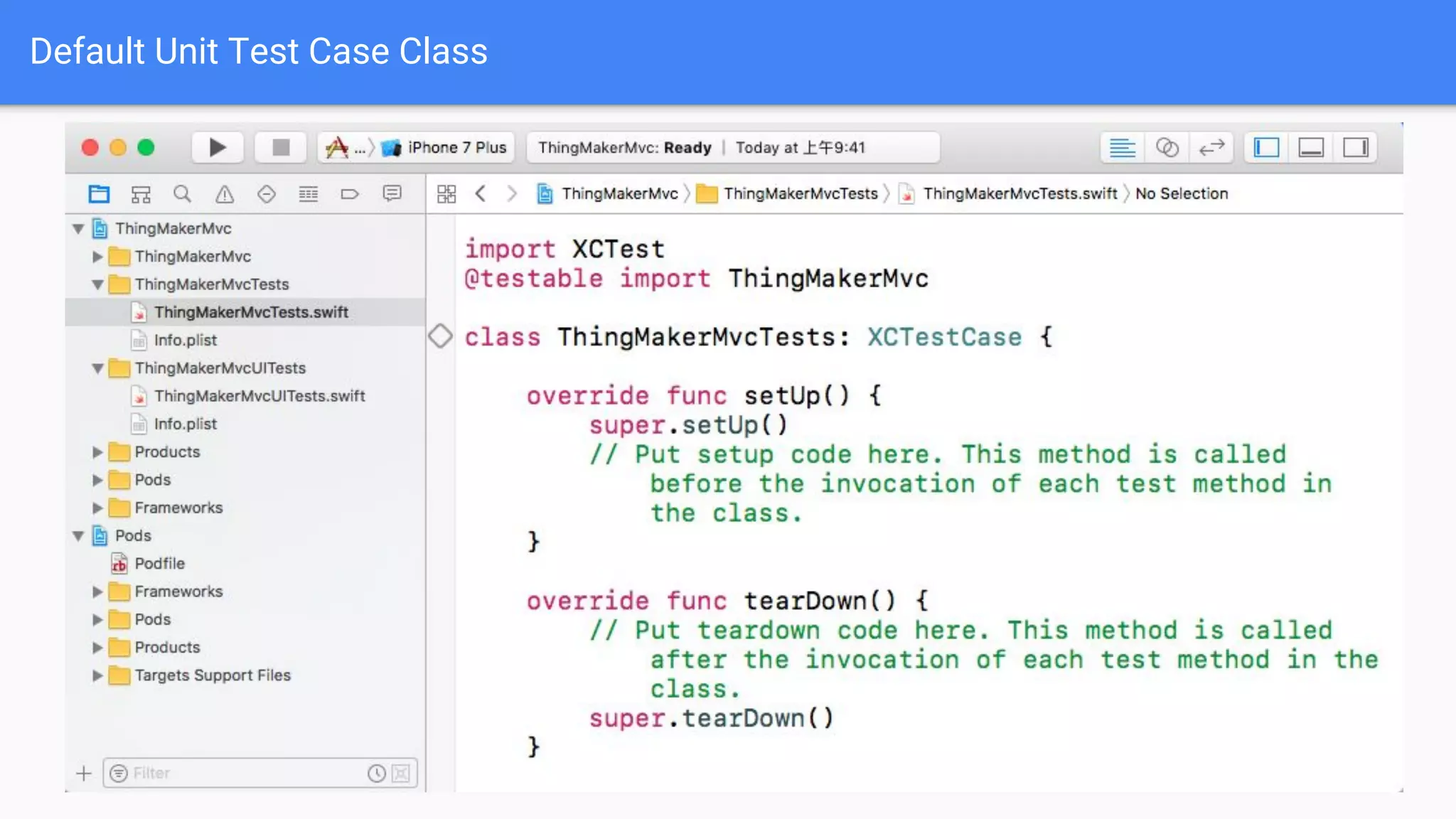 Default Unit Test Case Class 