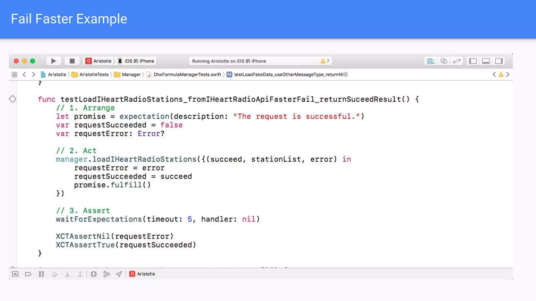 Fail Faster Example 