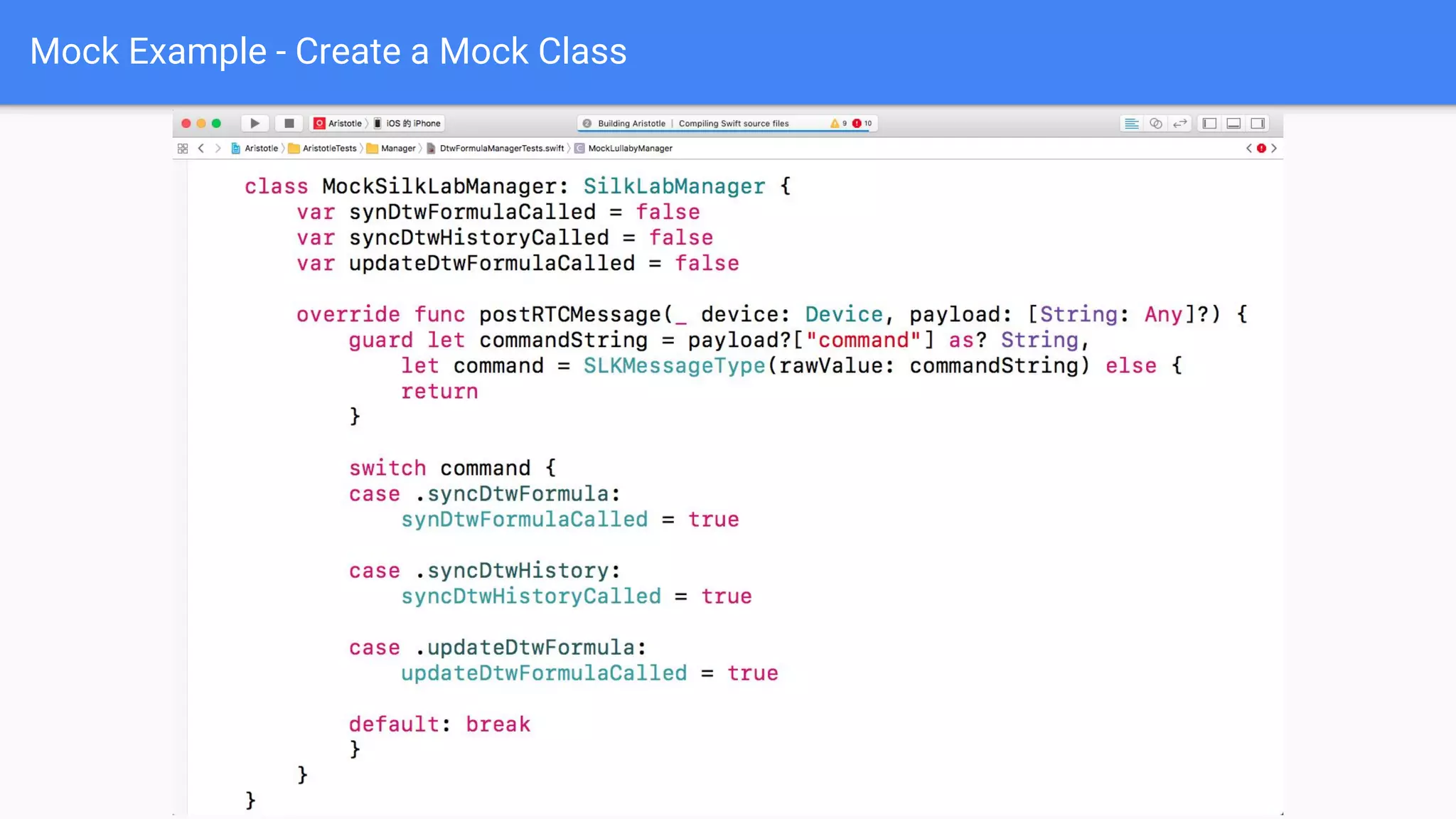 Mock Example - Create a Mock Class 