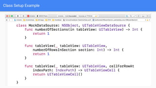 Class Setup Example
 
