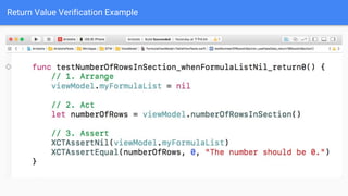 Return Value Verification Example
 