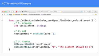 XCTAssertNotNil Example
 