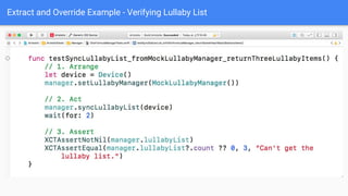 Extract and Override Example - Verifying Lullaby List
 