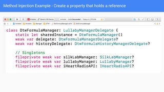 Method Injection Example - Create a property that holds a reference
 