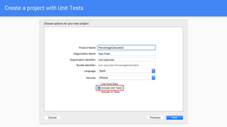 Create a project with Unit Tests
 
