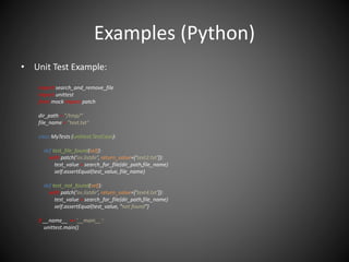 Unit testing presentation | PPTX