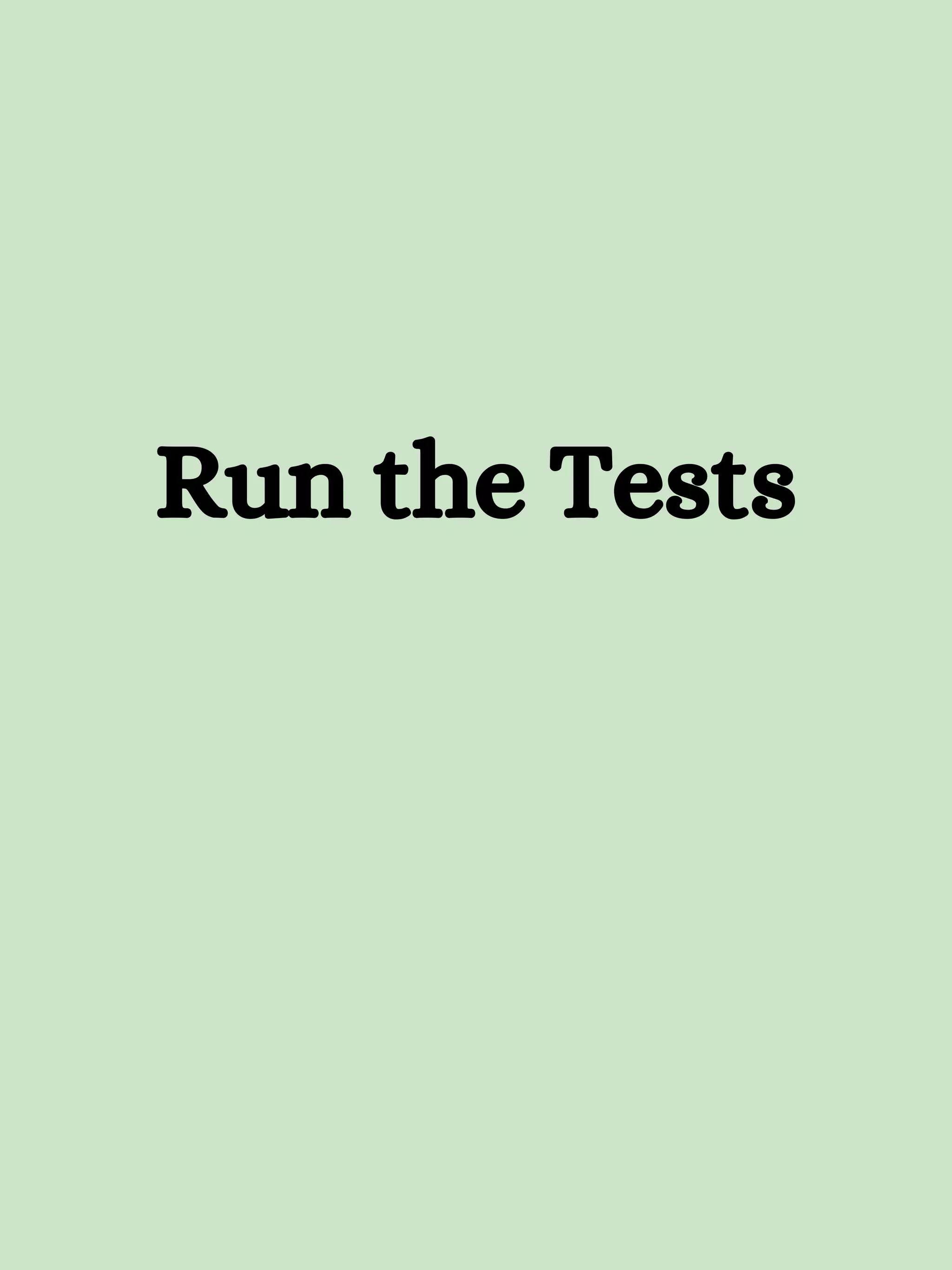 Run the Tests 