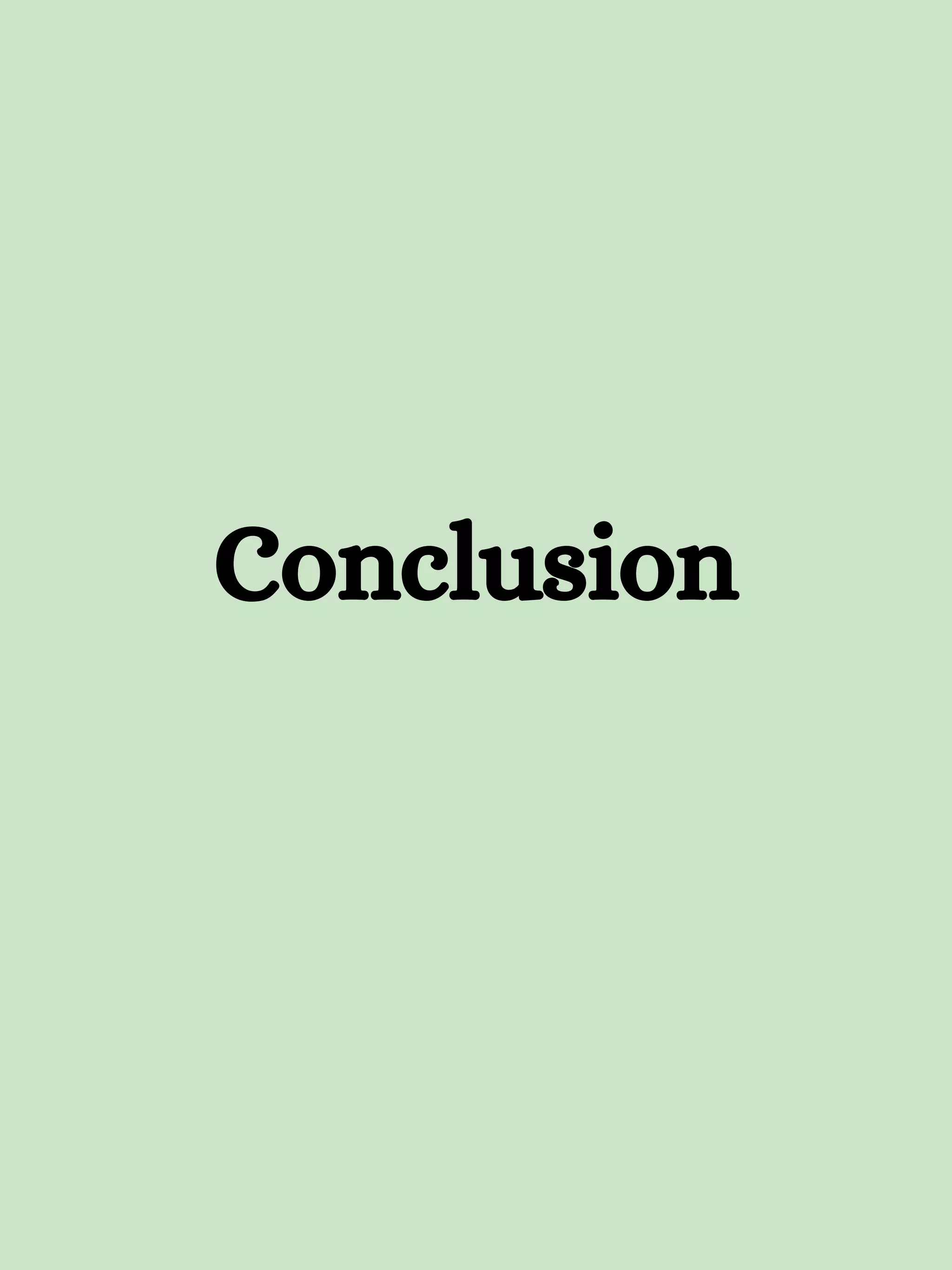 Conclusion 