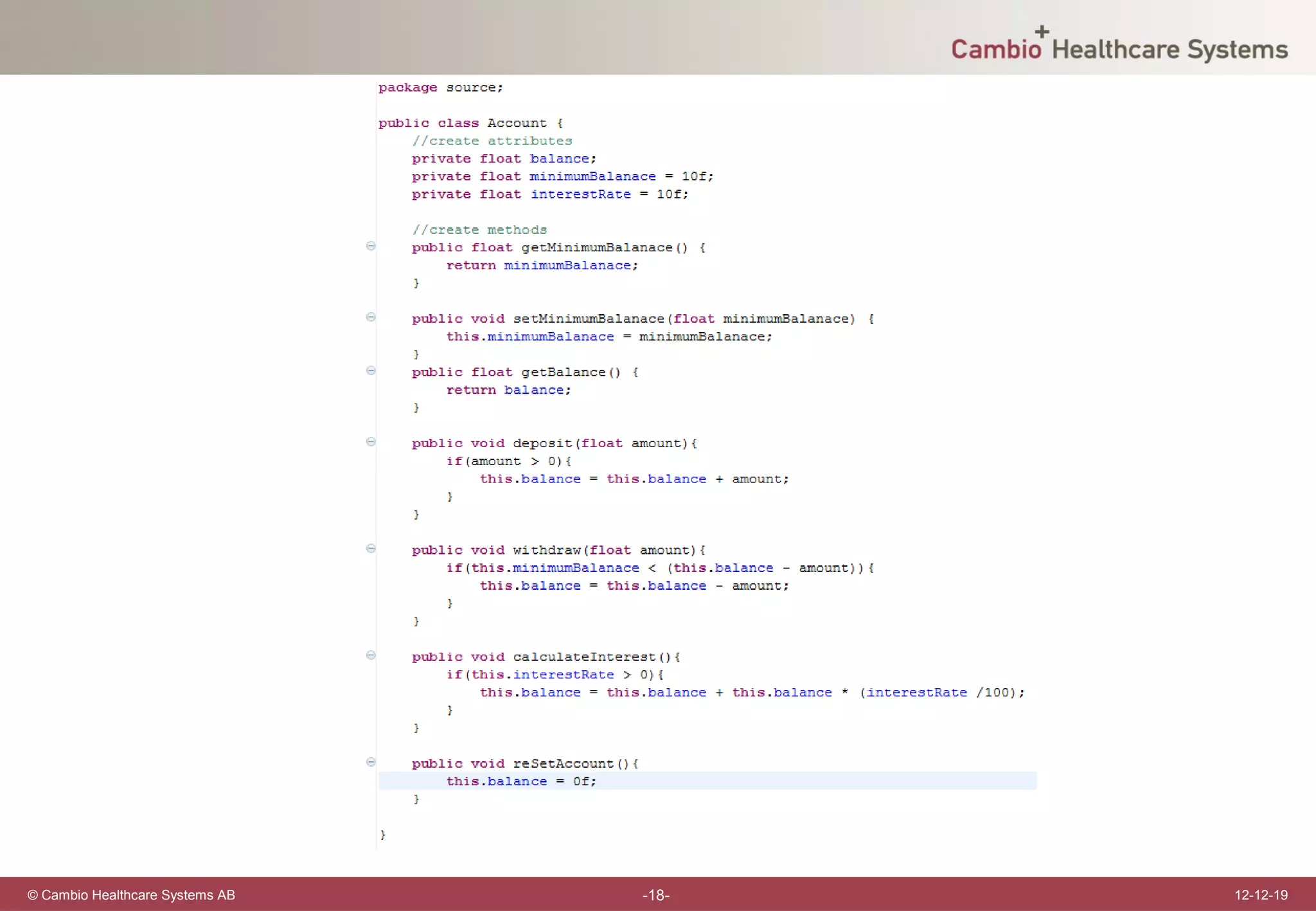 © Cambio Healthcare Systems AB   -18-   12-12-19
 