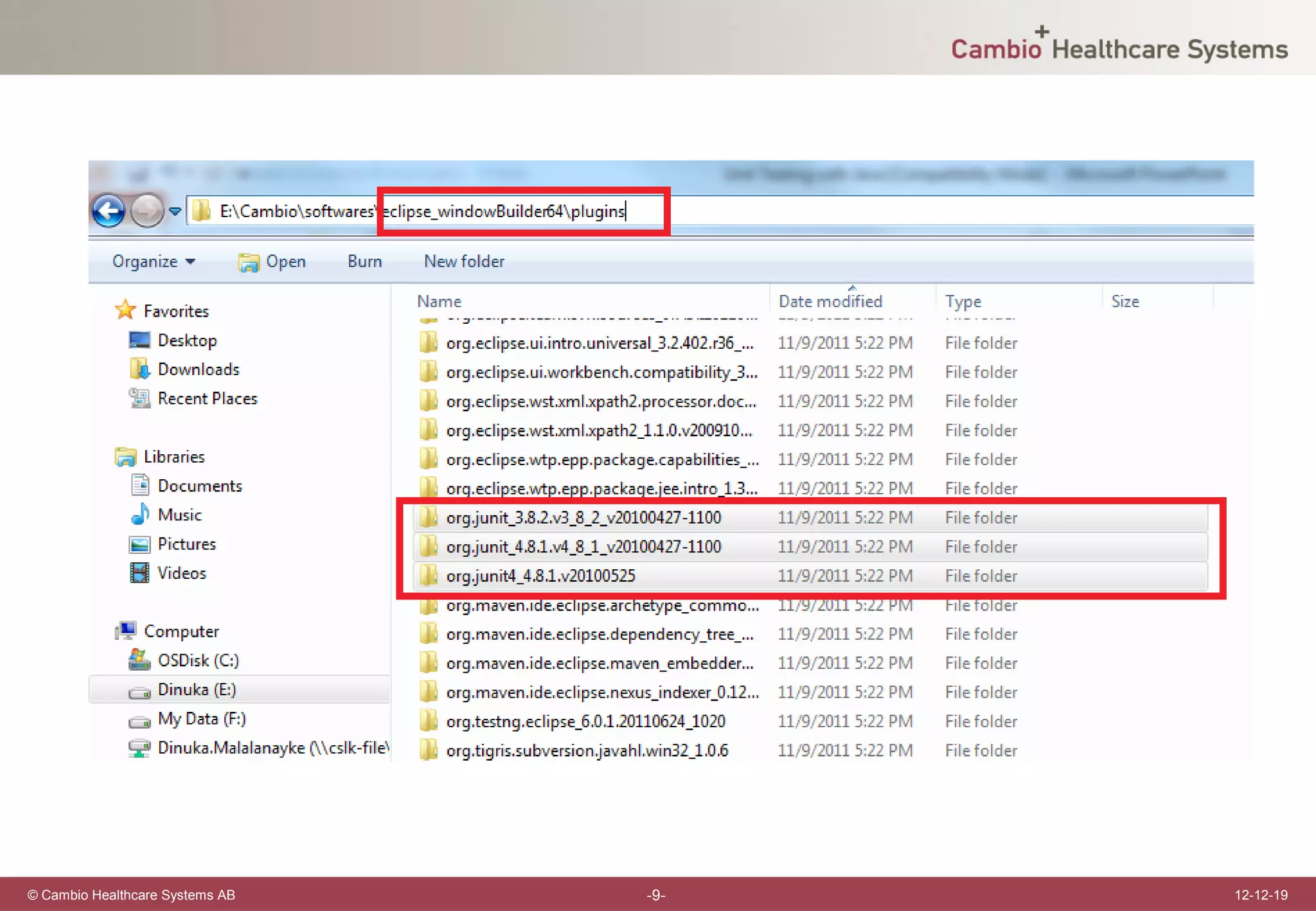 © Cambio Healthcare Systems AB   -9-   12-12-19
 