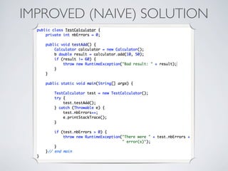 IMPROVED (NAIVE) SOLUTION
 