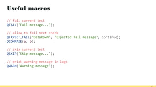 Unit testing with Qt test | ODP