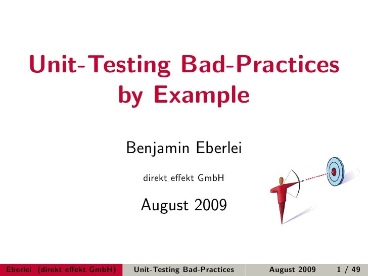 UnitTesting BadPractices by Example