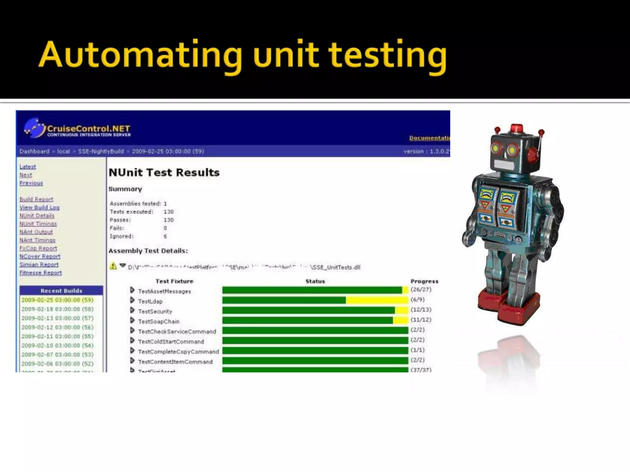 Automating unit testing