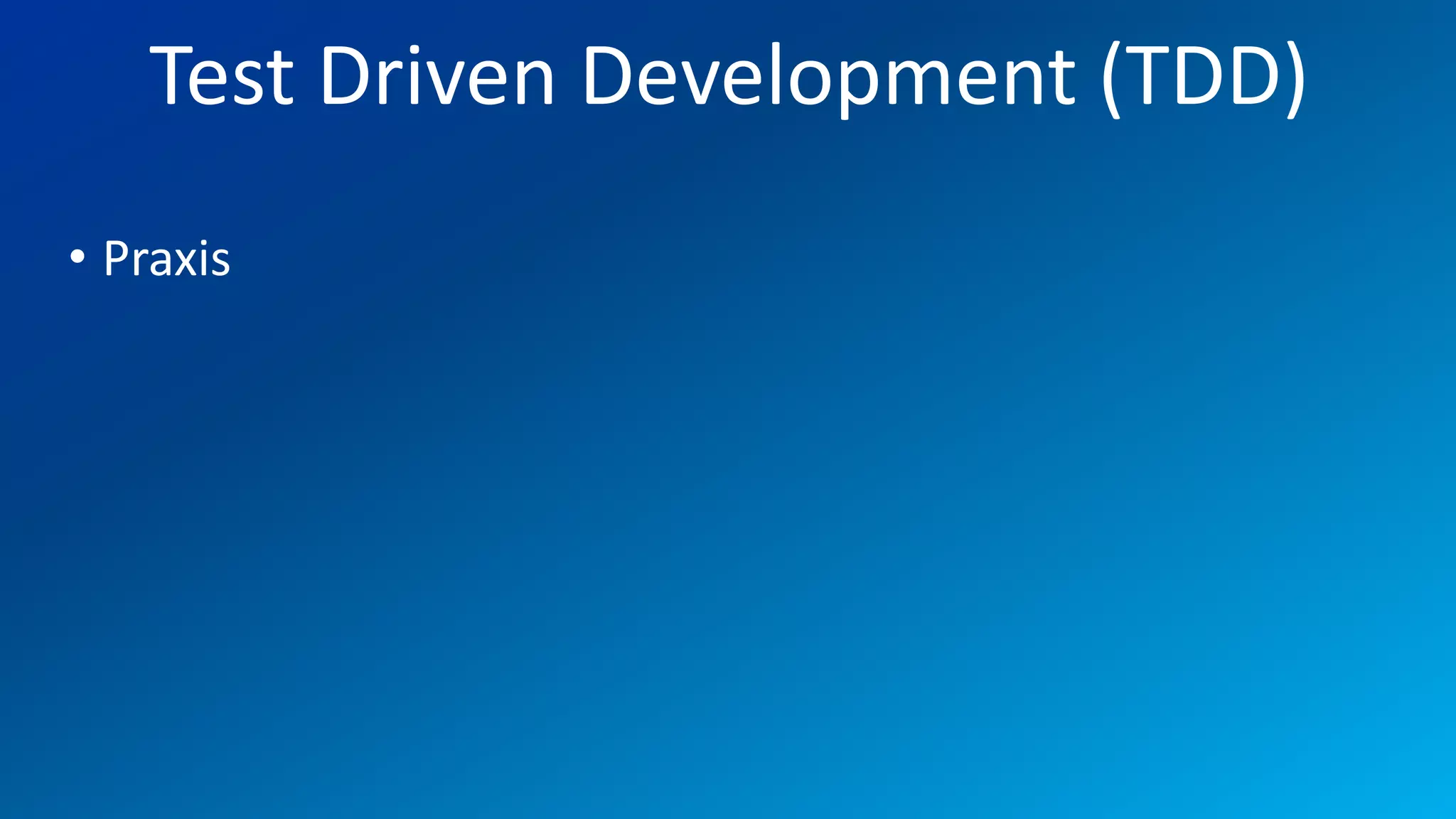 FIO® SYSTEMS AG
   Test Driven Development (TDD)
• Praxis
 