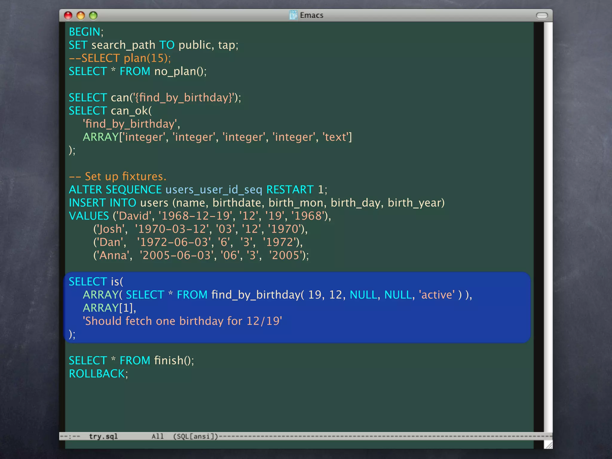 Unit Test Your Database