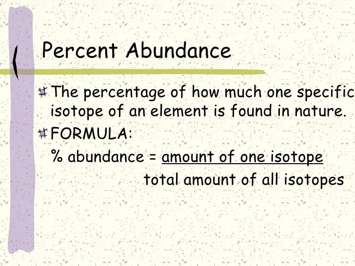 How To Calculate Percent Abundance Of Each Isotope
