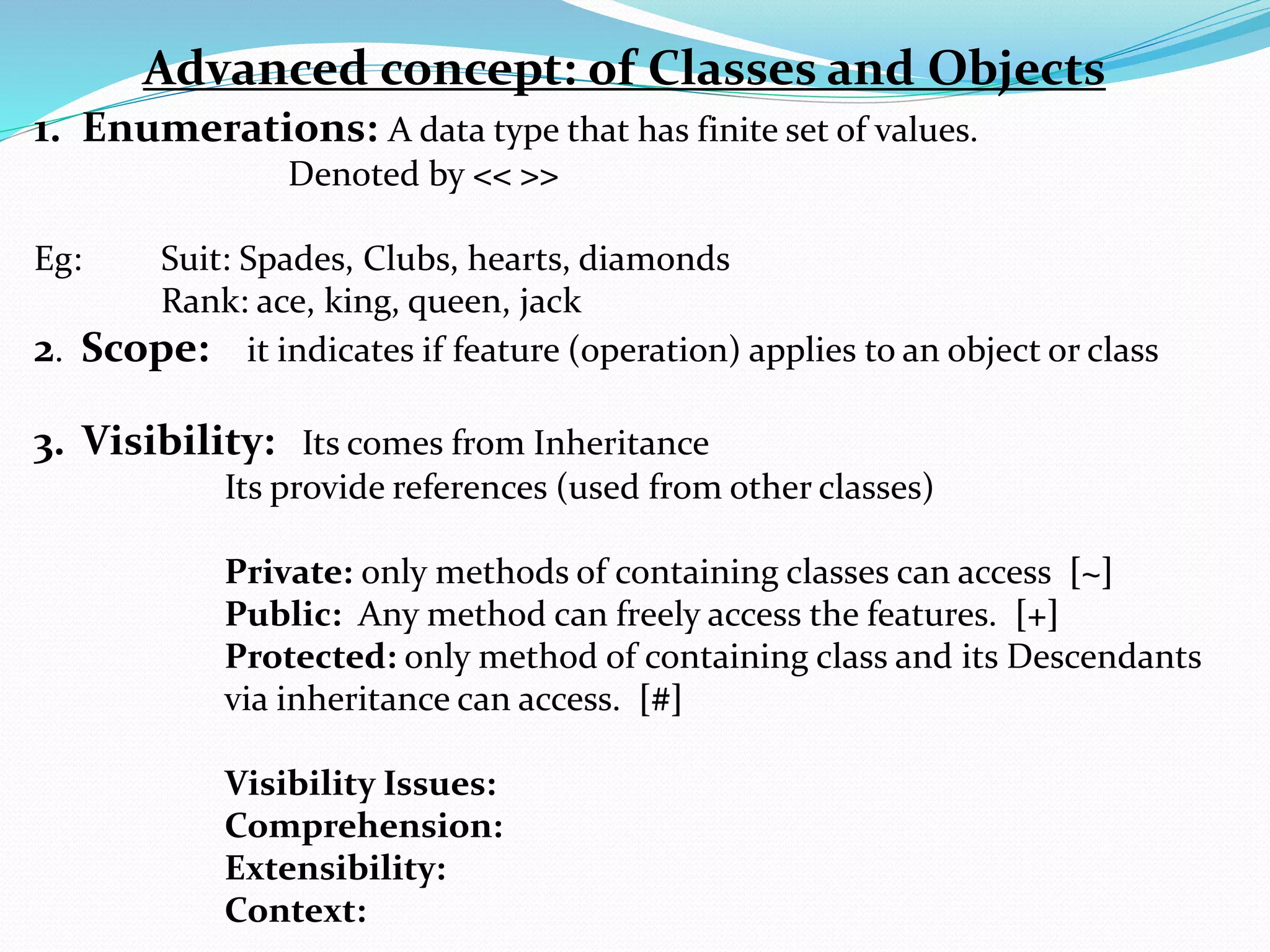 Unit two concept of classes and objects | PPTX