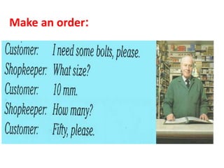 :Make an order
 