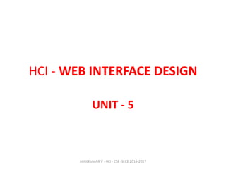 WEB INTERFACE DESIGN | PPTX