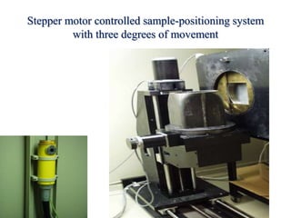 Stepper motor controlled sample-positioning system
with three degrees of movement
 