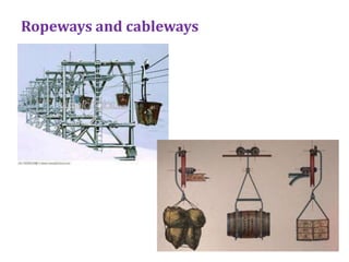 Ropeways and cableways
 