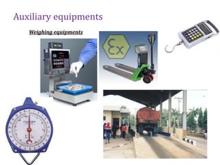 Auxiliary equipments
Weighing equipments
 