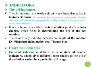 PP-I, UNIT V; pH, Buffer & Isotonic Solution | PDF