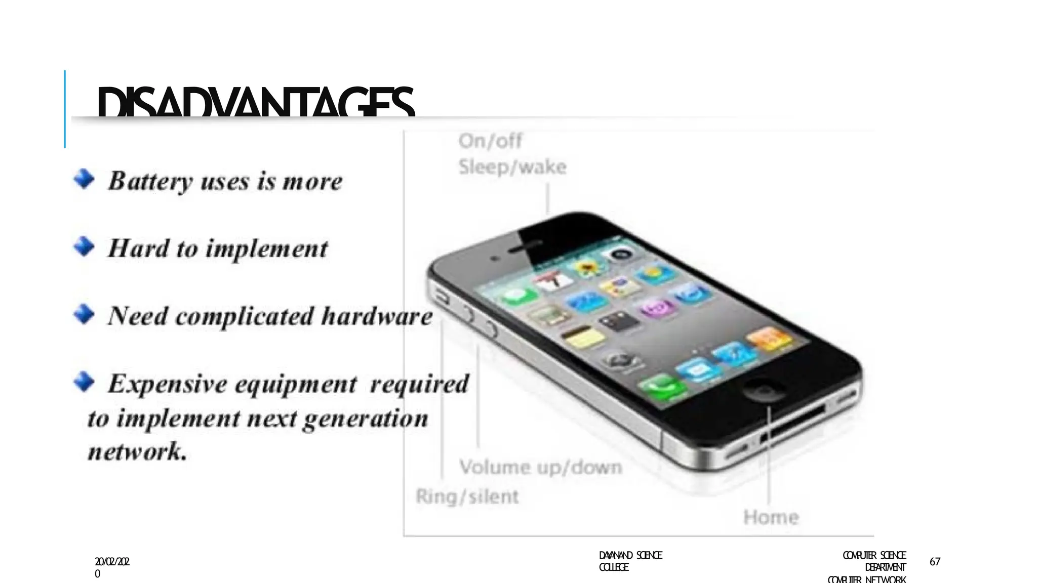 DISADVANT
AGES
D
A
Y
A
N
A
N
D S
CI
E
N
CE
CO
L
L
E
G
E
C
O
M
P
U
T
E
R S
CIE
N
CE
D
E
P
A
R
T
M
E
N
T
20/02/202
0
67
 
