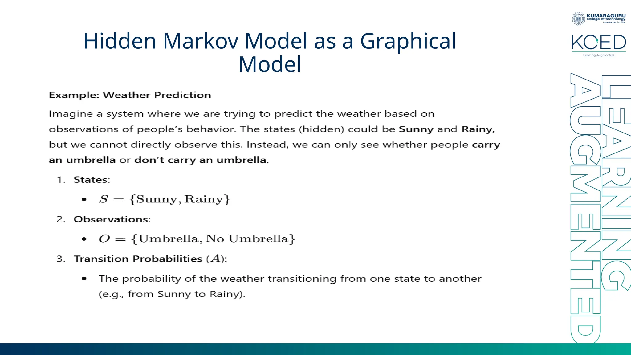 Hidden Markov Model as a Graphical Model 