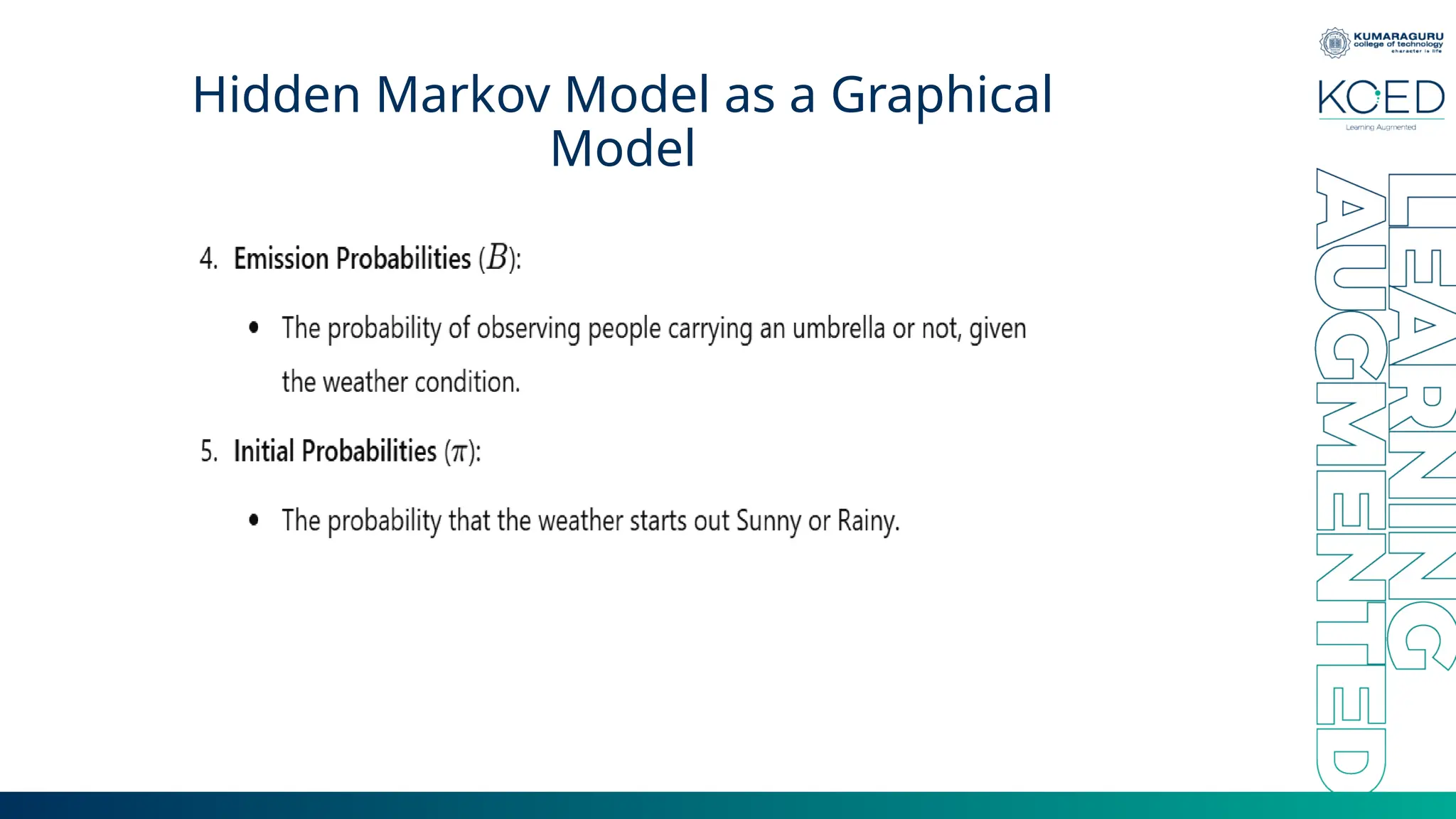 Hidden Markov Model as a Graphical Model 