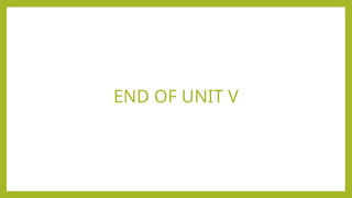END OF UNIT V
 
