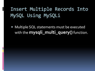 FYBSC IT Web Programming Unit V Advanced PHP and MySQL | PPTX
