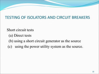 UNIT V-High Voltage Testing of Insulators PPT.pdf