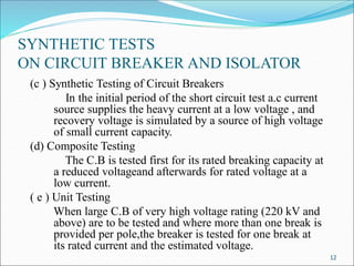 UNIT V-High Voltage Testing of Insulators PPT.pdf
