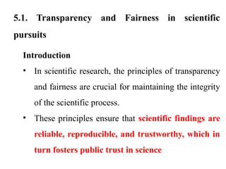 UNIT V - SCIENTIFIC ETHICS.pptxyxzhhxhxhxu | PPTX
