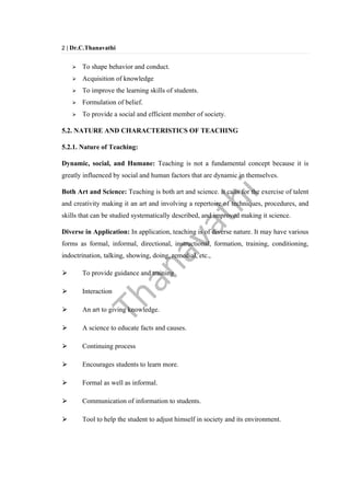 Unit V Teaching As A Profession