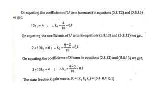 CONTROL SYSTEM ANALYSIS USING STATE VARIABLE METHODS