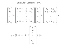 Observable Canonical Form.
 