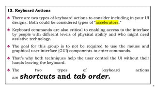 Accelerators Ui UNIT V ACTIONS AND COMMANDS, FORMS AND CONTROLS | PPTX