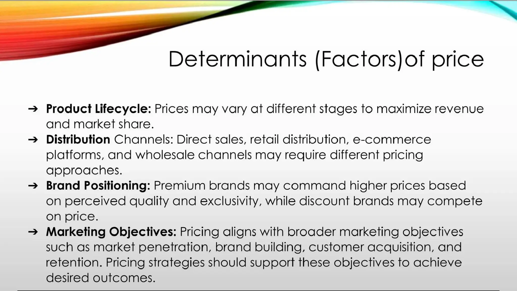 B Pharmacy 8th Semester PPM unit 5 PRICING