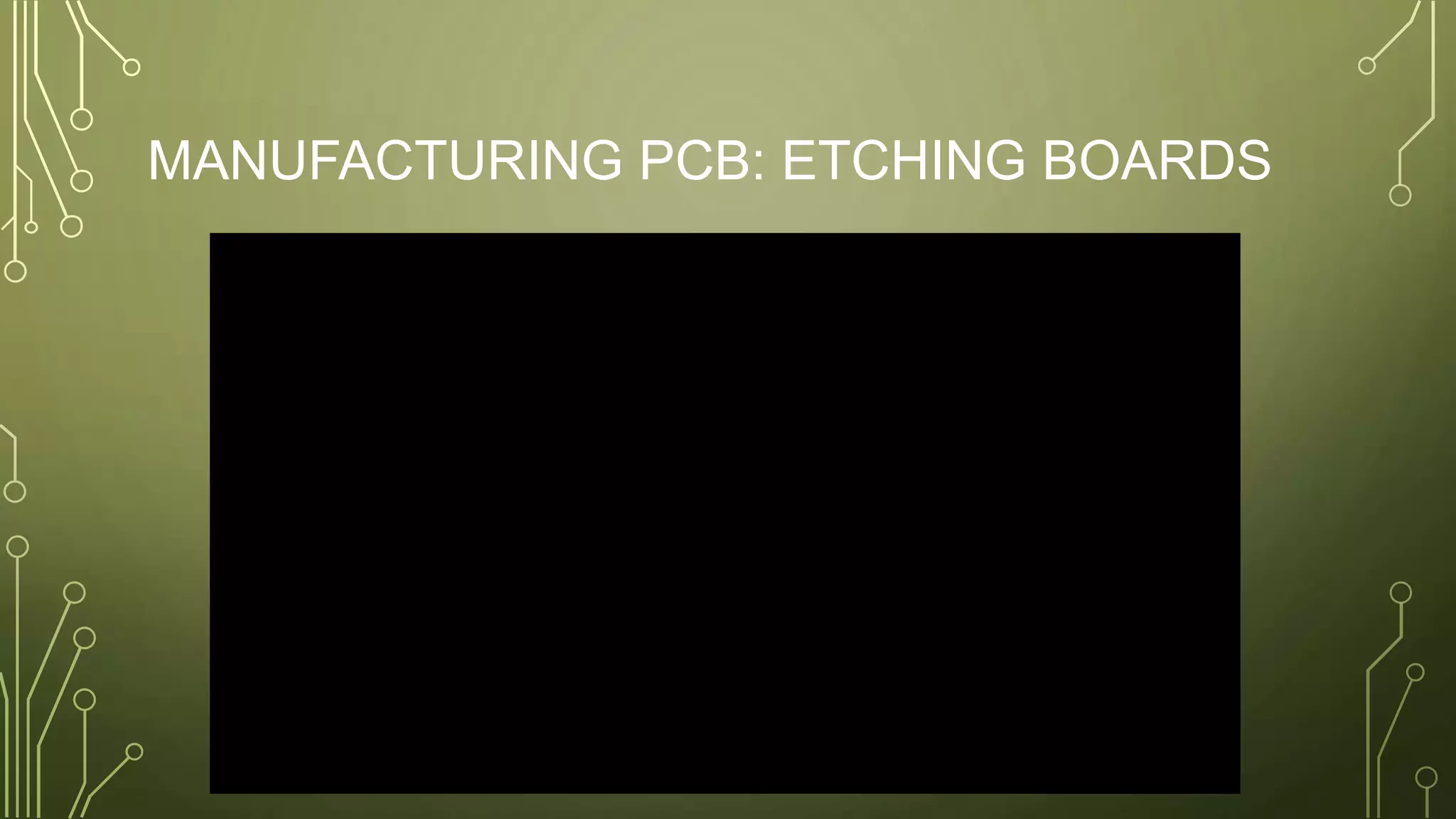 MANUFACTURING PCB: ETCHING BOARDS
 