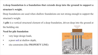 Unit V_Deep Foundation (pile foundation) | PDF