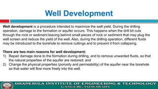 Well Development Methods PowerPoint presentation titled “Unit V: Ground Water | PPTX