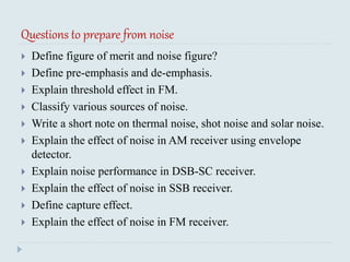 Presentation on Noise from Analog Communication | PPTX