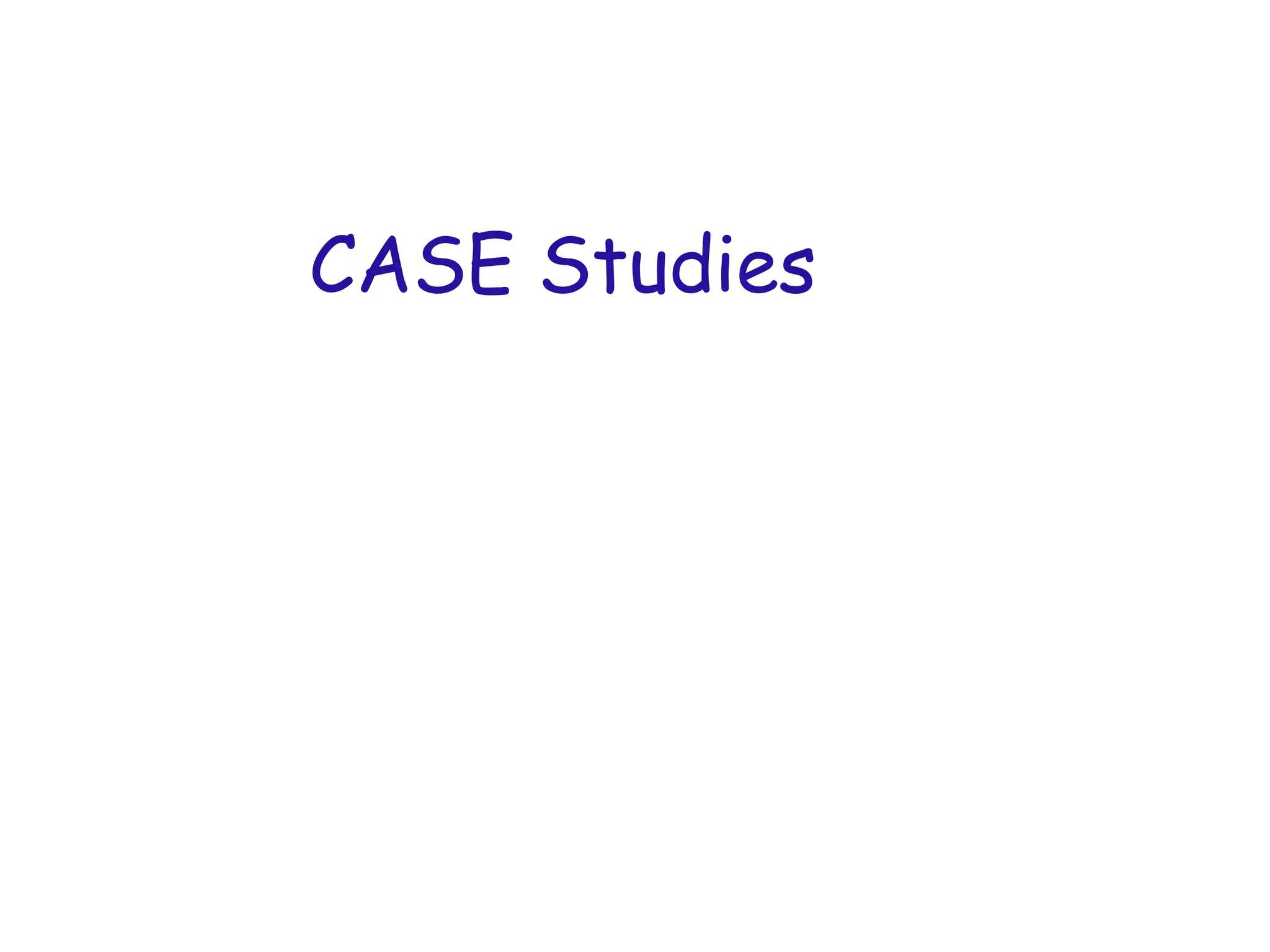 CASE Studies
 