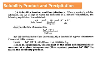 Solubility Product and Precipitation
 